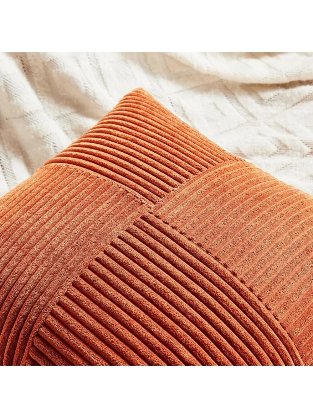 Set of 2 Burnt Orange Decorative Throw Pillow Covers 24x24